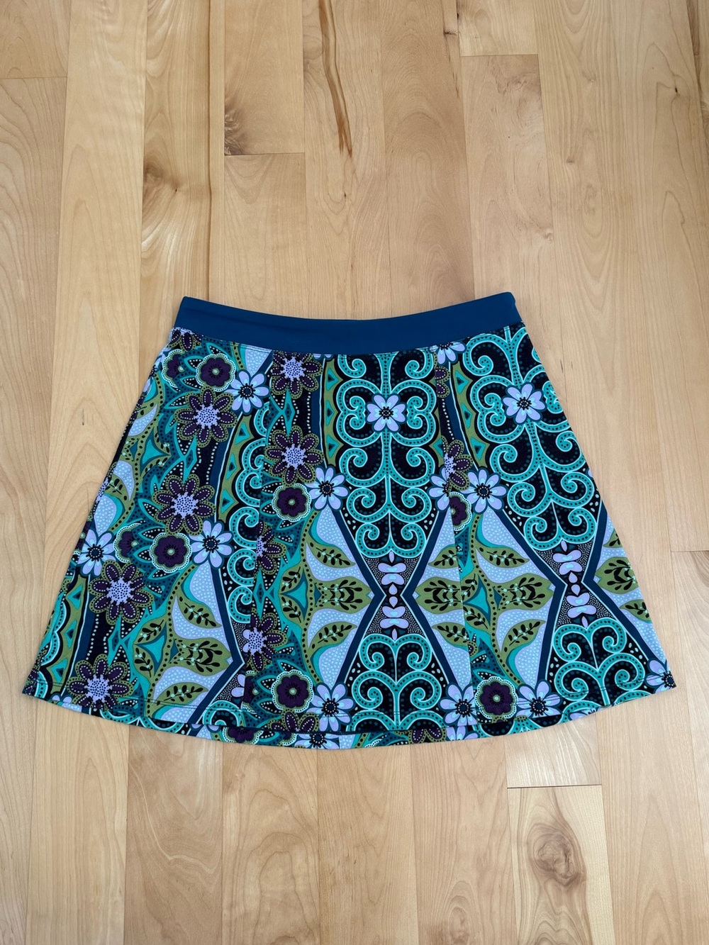 prAna Floral Skirt M Medium Soft Boho Vivid Colors